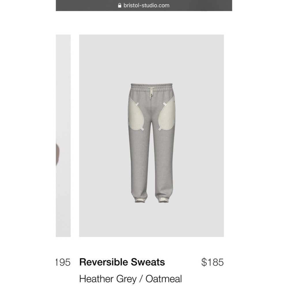 BR-STOL-STUDIO reversible sweatpants! UNISEX